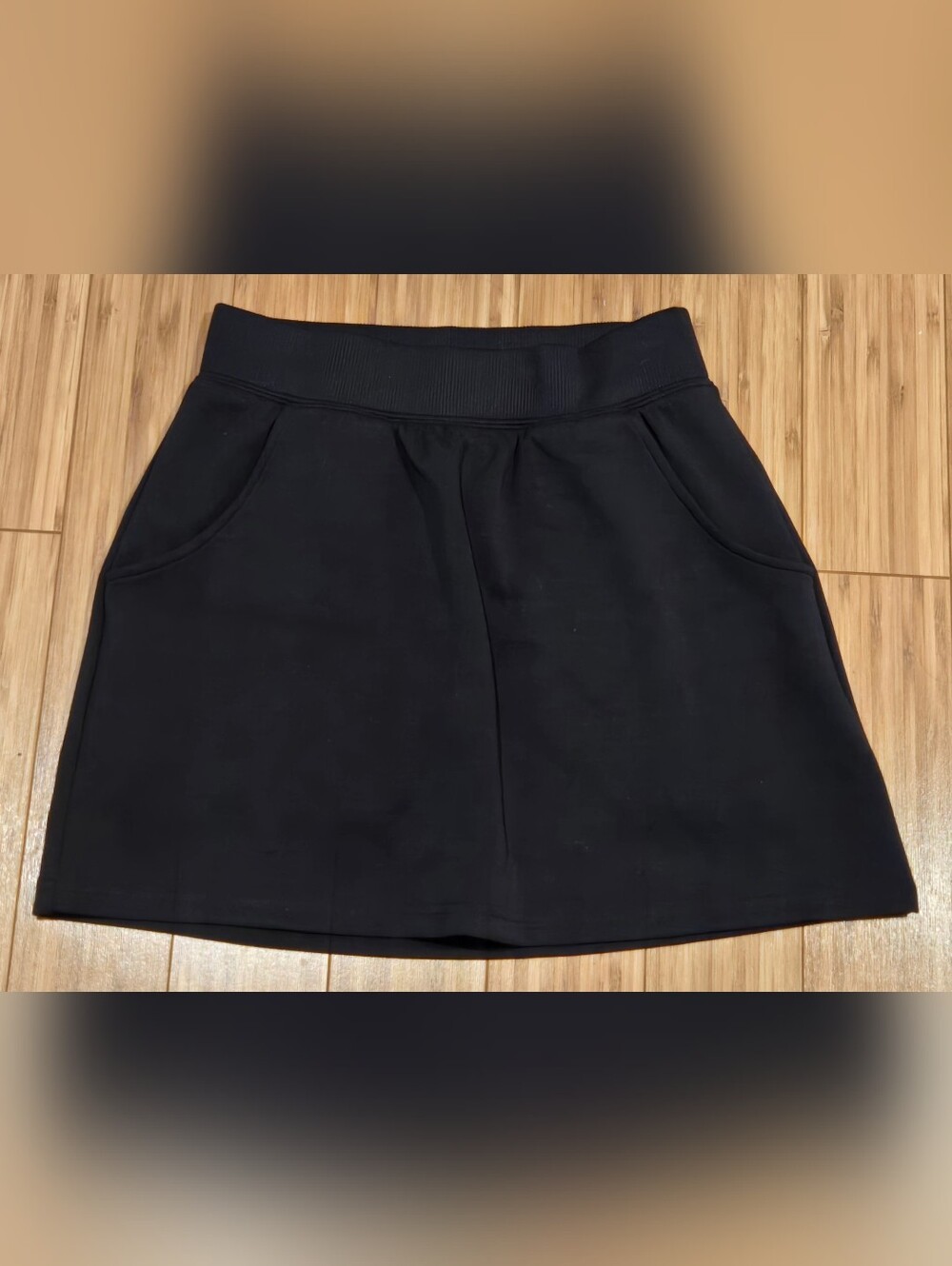 Natural Reflections Everyday Black Knit Pocket Skirt